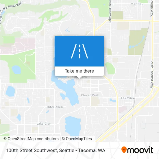 100th Street Southwest map