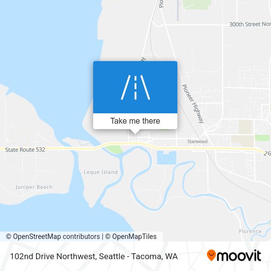 102nd Drive Northwest map