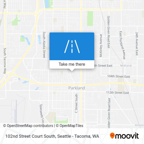 Mapa de 102nd Street Court South