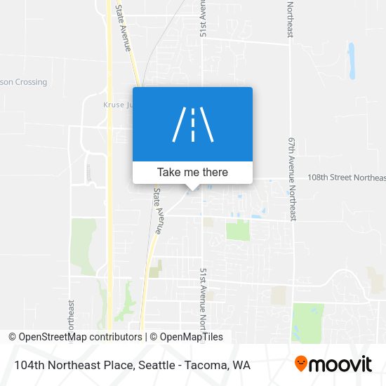 104th Northeast Place map