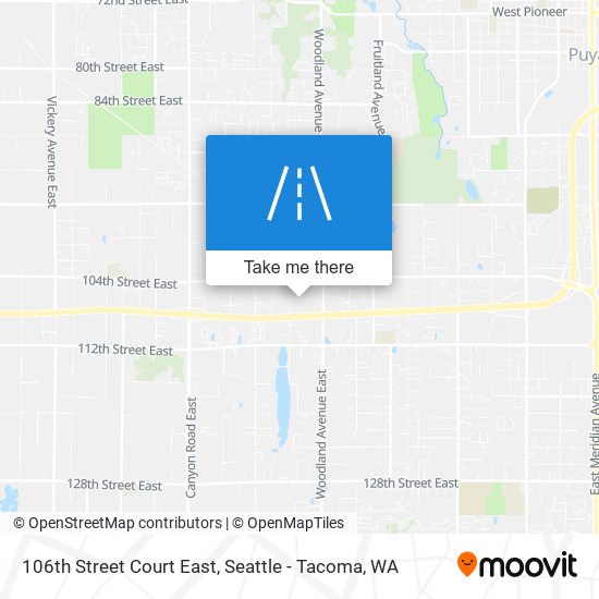 106th Street Court East map