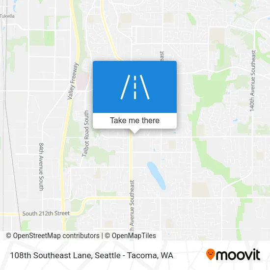 108th Southeast Lane map