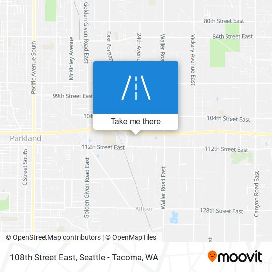 108th Street East map