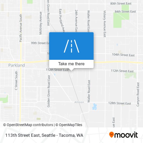 113th Street East map