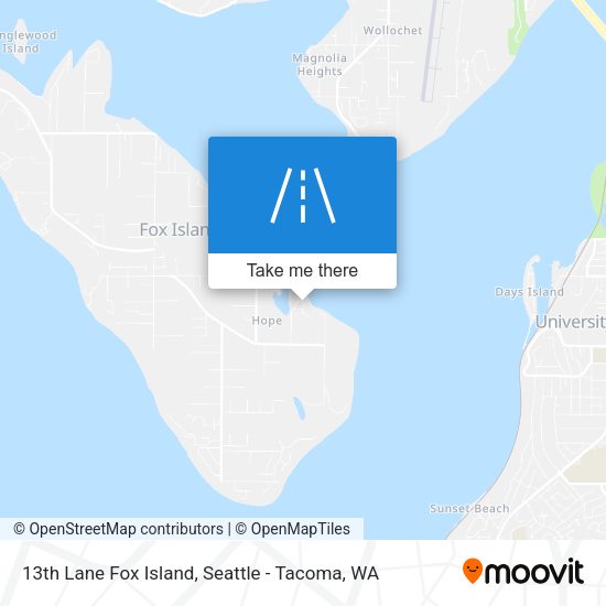 Mapa de 13th Lane Fox Island