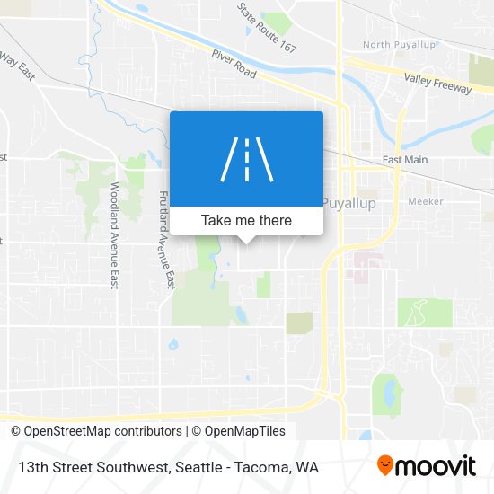 13th Street Southwest map