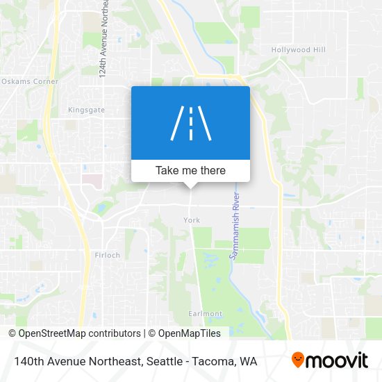 140th Avenue Northeast map