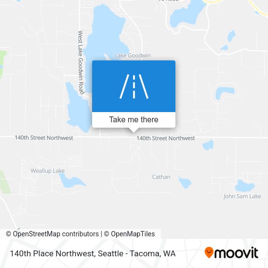 140th Place Northwest map