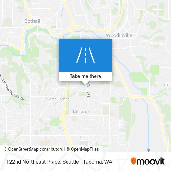 122nd Northeast Place map