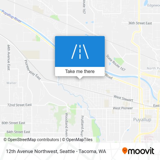 12th Avenue Northwest map