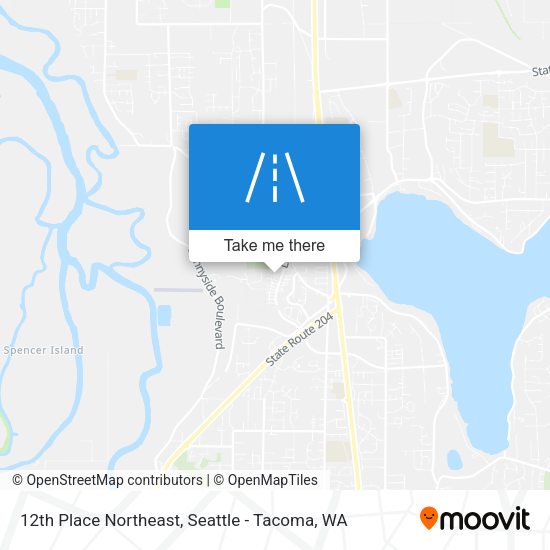 Mapa de 12th Place Northeast