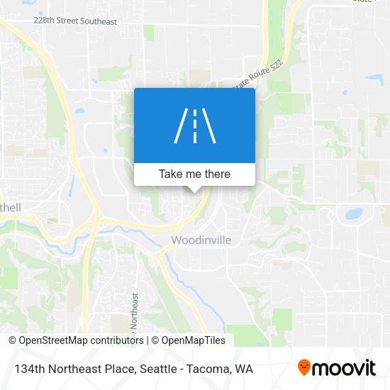 134th Northeast Place map