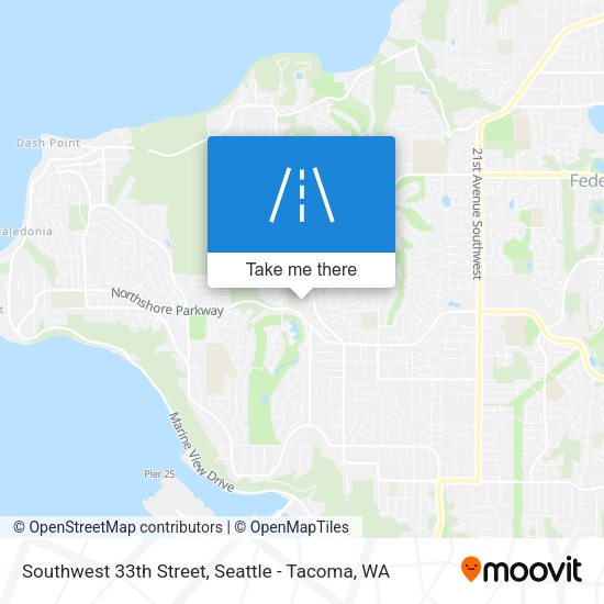 Southwest 33th Street map