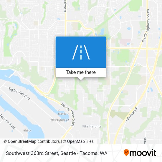 Southwest 363rd Street map