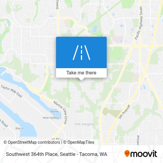 Mapa de Southwest 364th Place