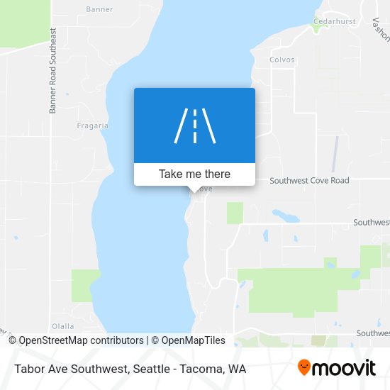 Tabor Ave Southwest map