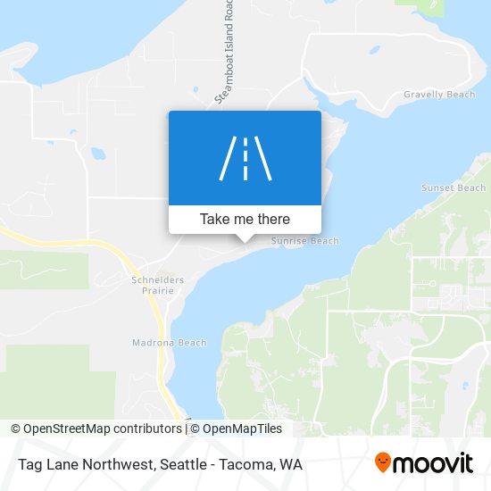 Tag Lane Northwest map