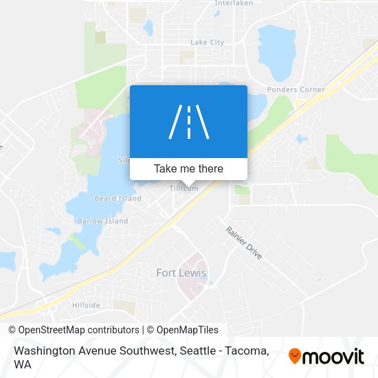 Washington Avenue Southwest map