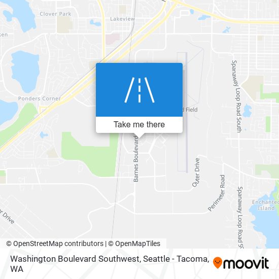 Washington Boulevard Southwest map