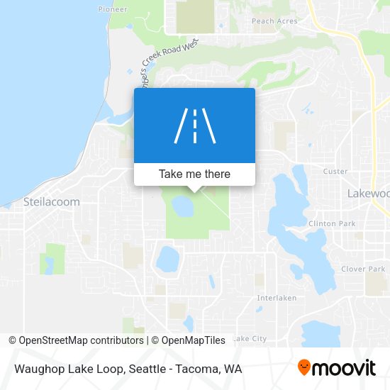 Waughop Lake Loop map