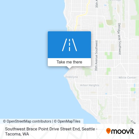 Mapa de Southwest Brace Point Drive Street End