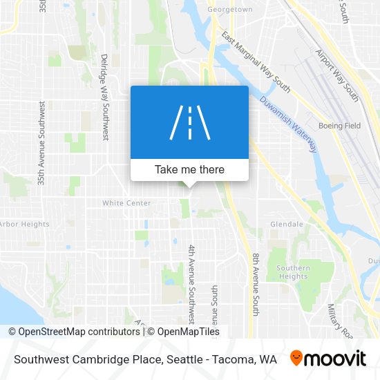 Southwest Cambridge Place map