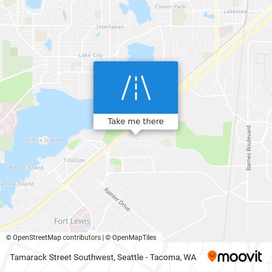 Mapa de Tamarack Street Southwest