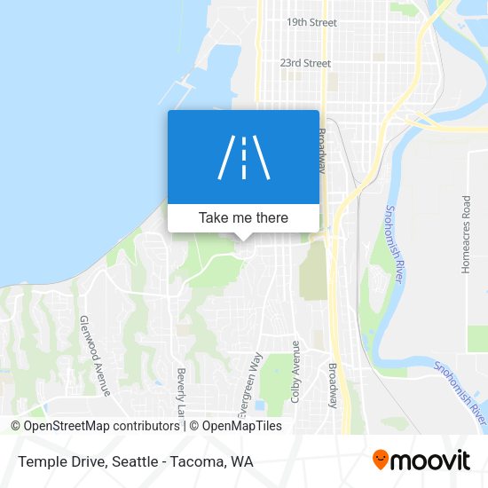 Temple Drive map