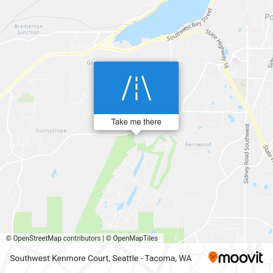 Mapa de Southwest Kenmore Court