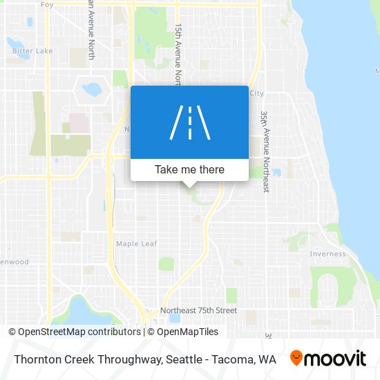 Thornton Creek Throughway map