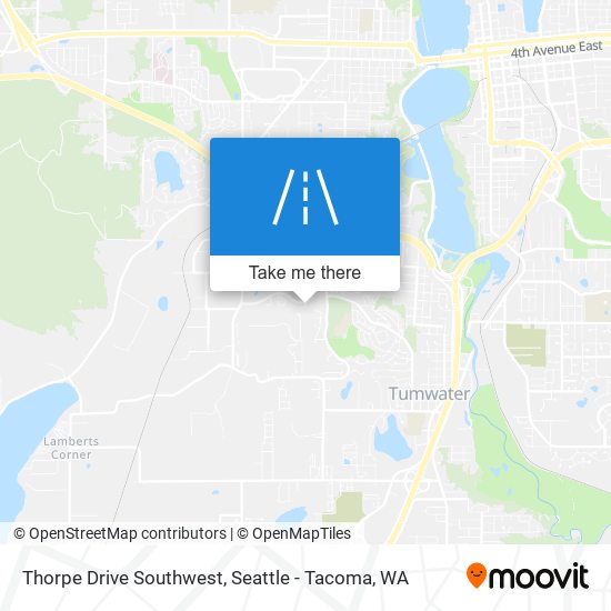 Thorpe Drive Southwest map