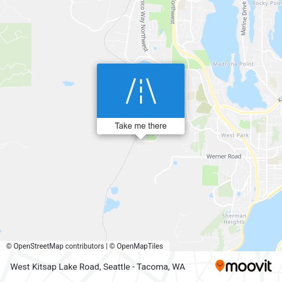 West Kitsap Lake Road map