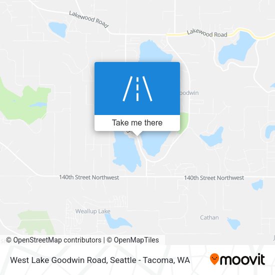 West Lake Goodwin Road map