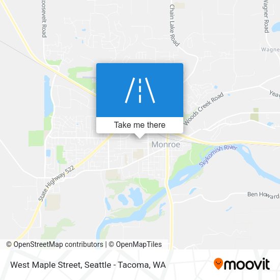 West Maple Street map