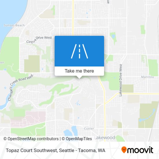 Topaz Court Southwest map