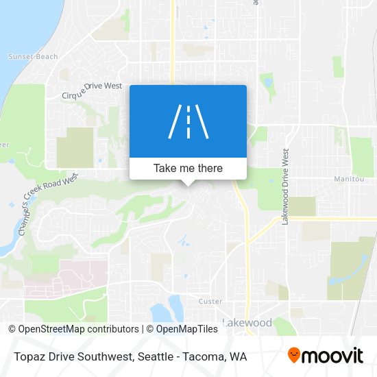 Topaz Drive Southwest map