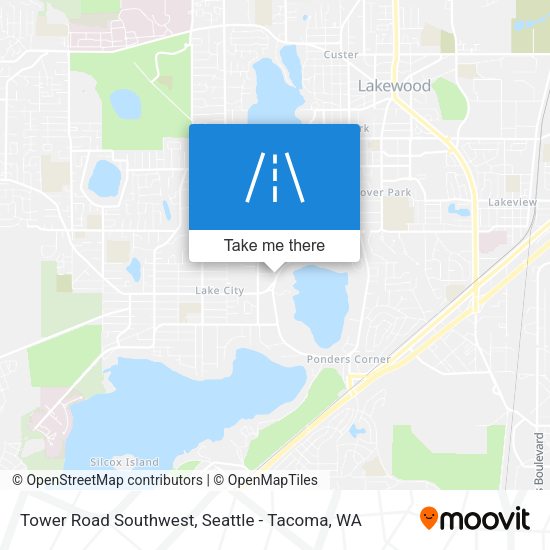 Tower Road Southwest map
