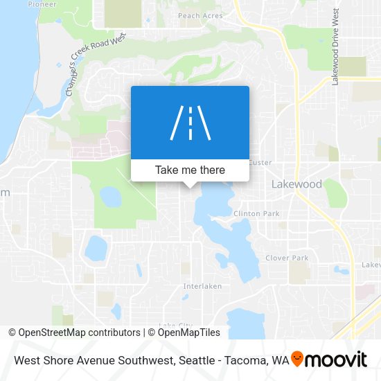 Mapa de West Shore Avenue Southwest
