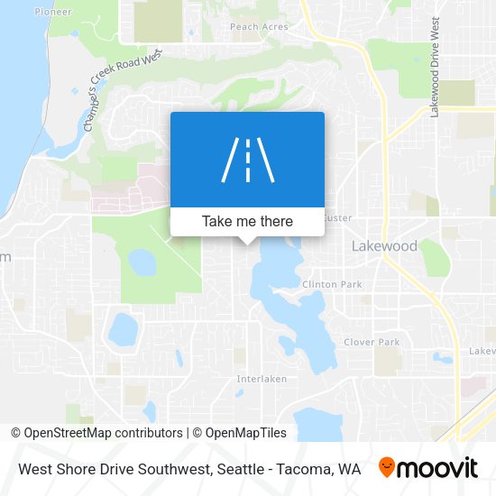 West Shore Drive Southwest map