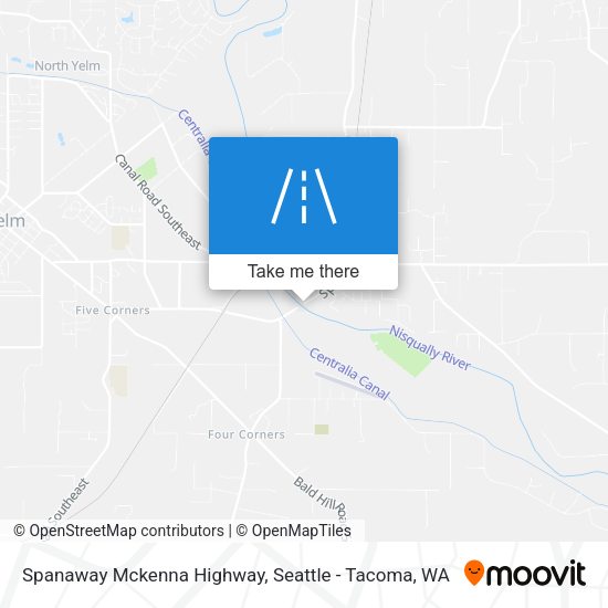 Spanaway Mckenna Highway map