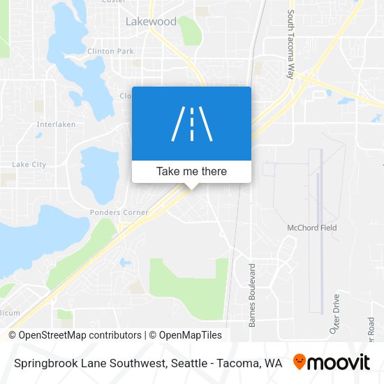 Mapa de Springbrook Lane Southwest
