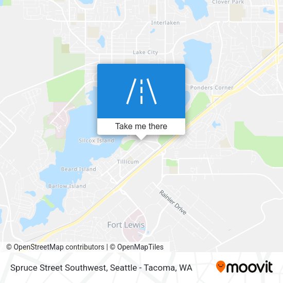 Spruce Street Southwest map
