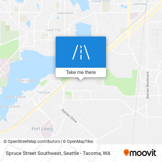 Spruce Street Southwest map