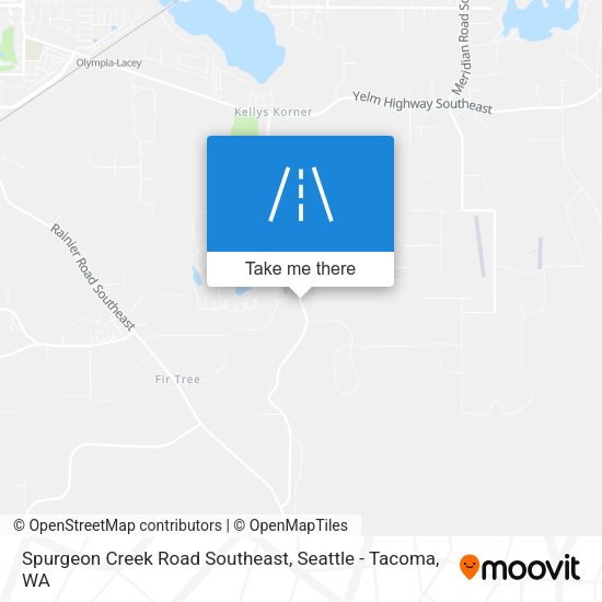 Spurgeon Creek Road Southeast map