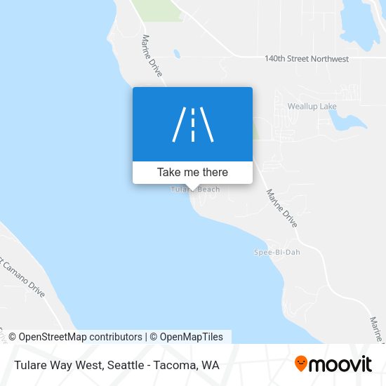 Tulare Way West map