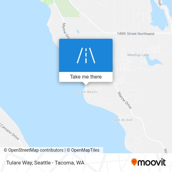 Tulare Way map
