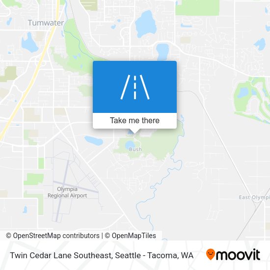 Twin Cedar Lane Southeast map