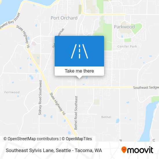 Southeast Sylvis Lane map