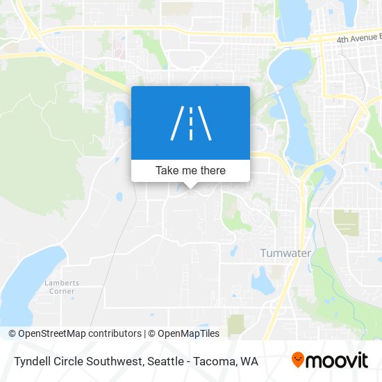 Tyndell Circle Southwest map