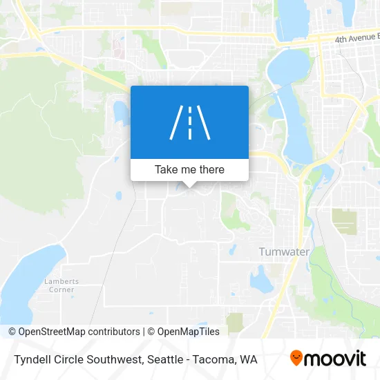 Tyndell Circle Southwest map